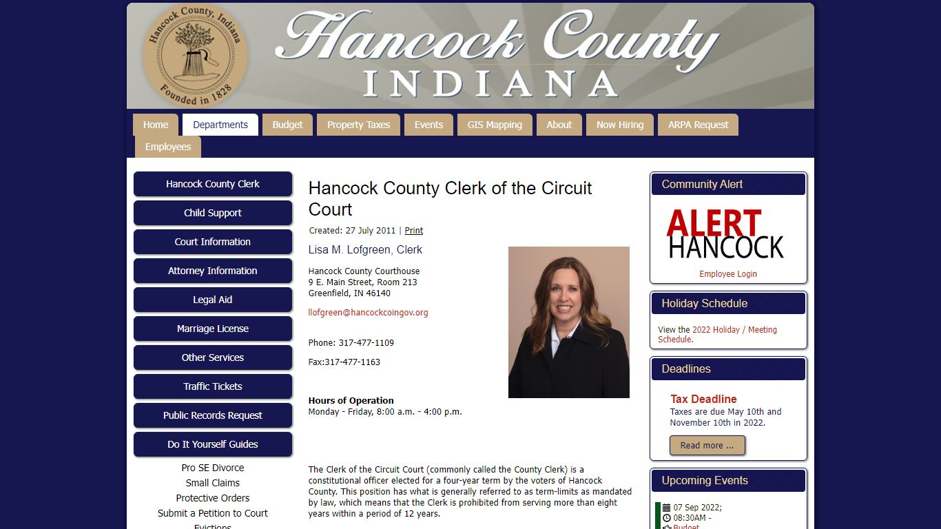Hancock County Clerk of the Circuit Court